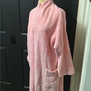 Vintage Pink Chenille Full Zip Robe / Cover Up